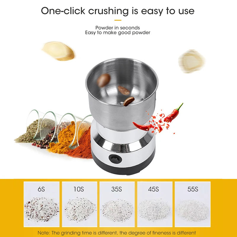 Mini Electric Grinder Household 300ml r Coffee Grinder Spice Pepper Grinder Grain Mill 2/4 Blades