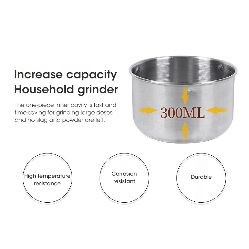 Mini Electric Grinder Household 300ml r Coffee Grinder Spice Pepper Grinder Grain Mill 2/4 Blades