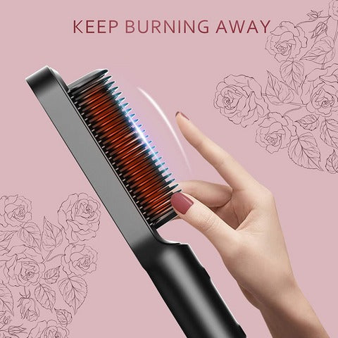 2-in-1 Hair Styling Comb Straightener Hair Brush.